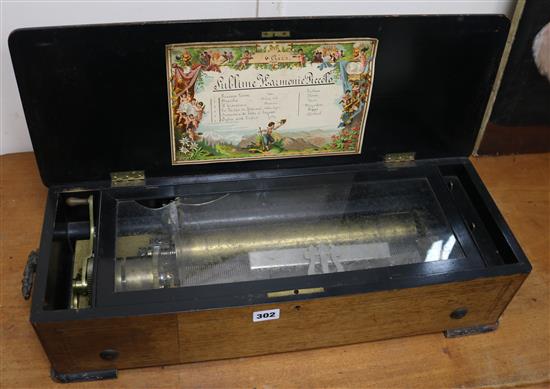 A Swiss six air musical box